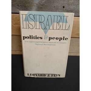 Israel Politics & People by Leonard J. Fein (Little Brown, 1968)